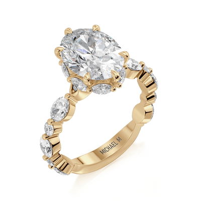 MICHAEL M Engagement Rings Monarch R833-3 Oval