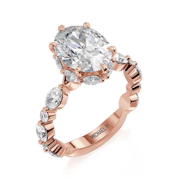MICHAEL M Engagement Rings Monarch R833-3 Oval
