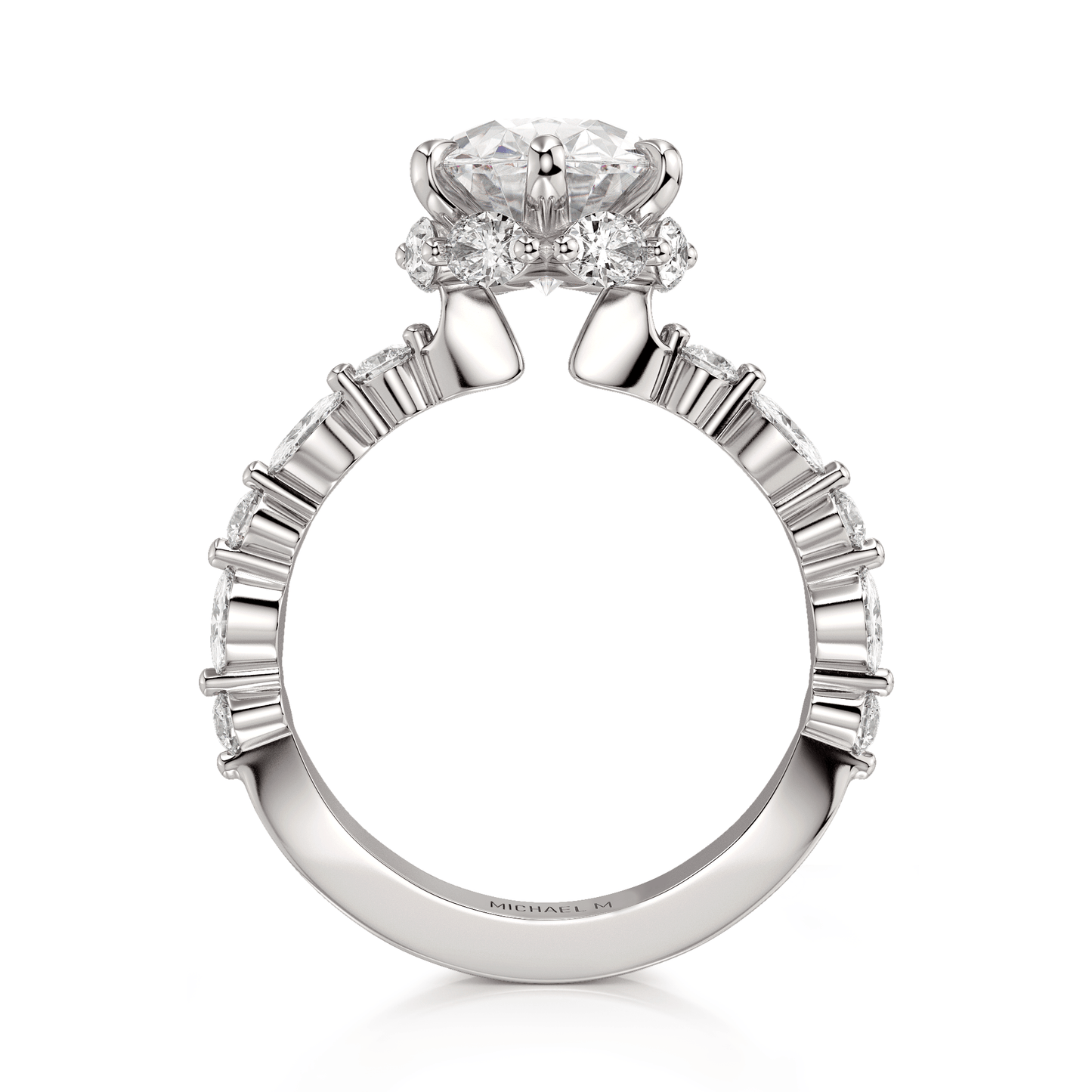 MICHAEL M Engagement Rings Monarch R837-3 Oval