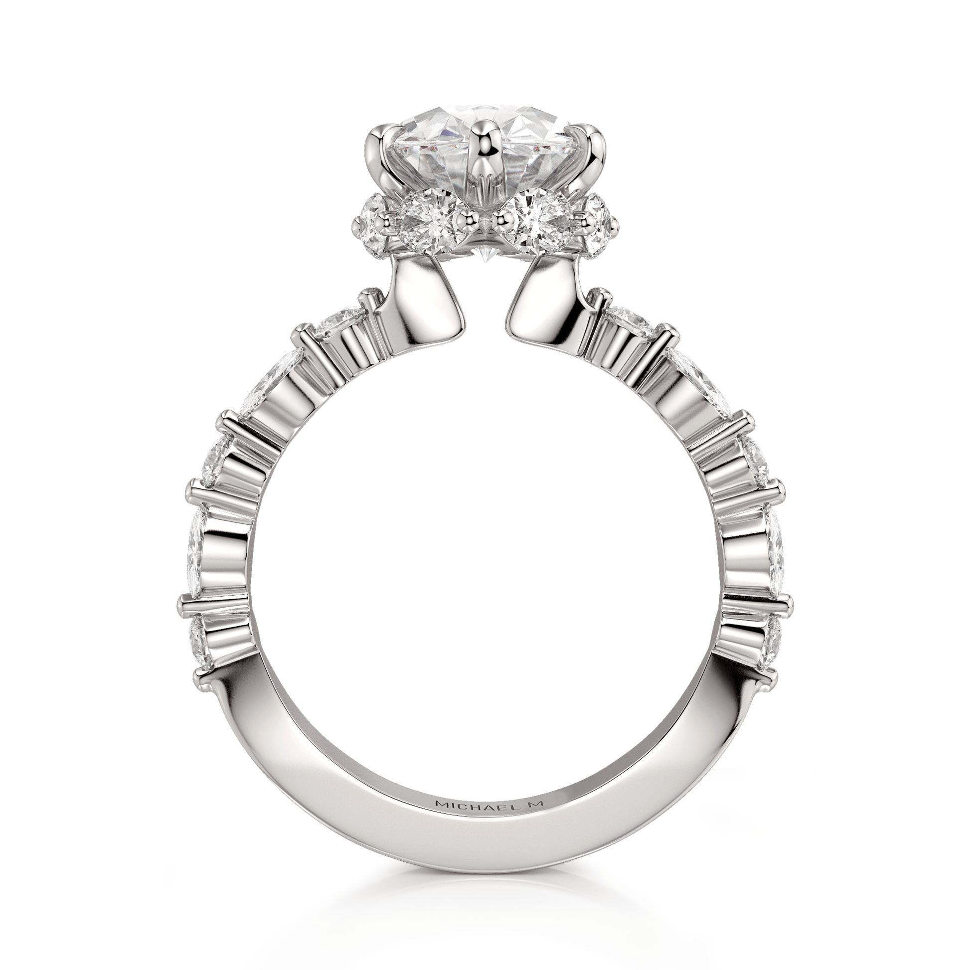 MICHAEL M Engagement Rings Monarch R837-3 Oval