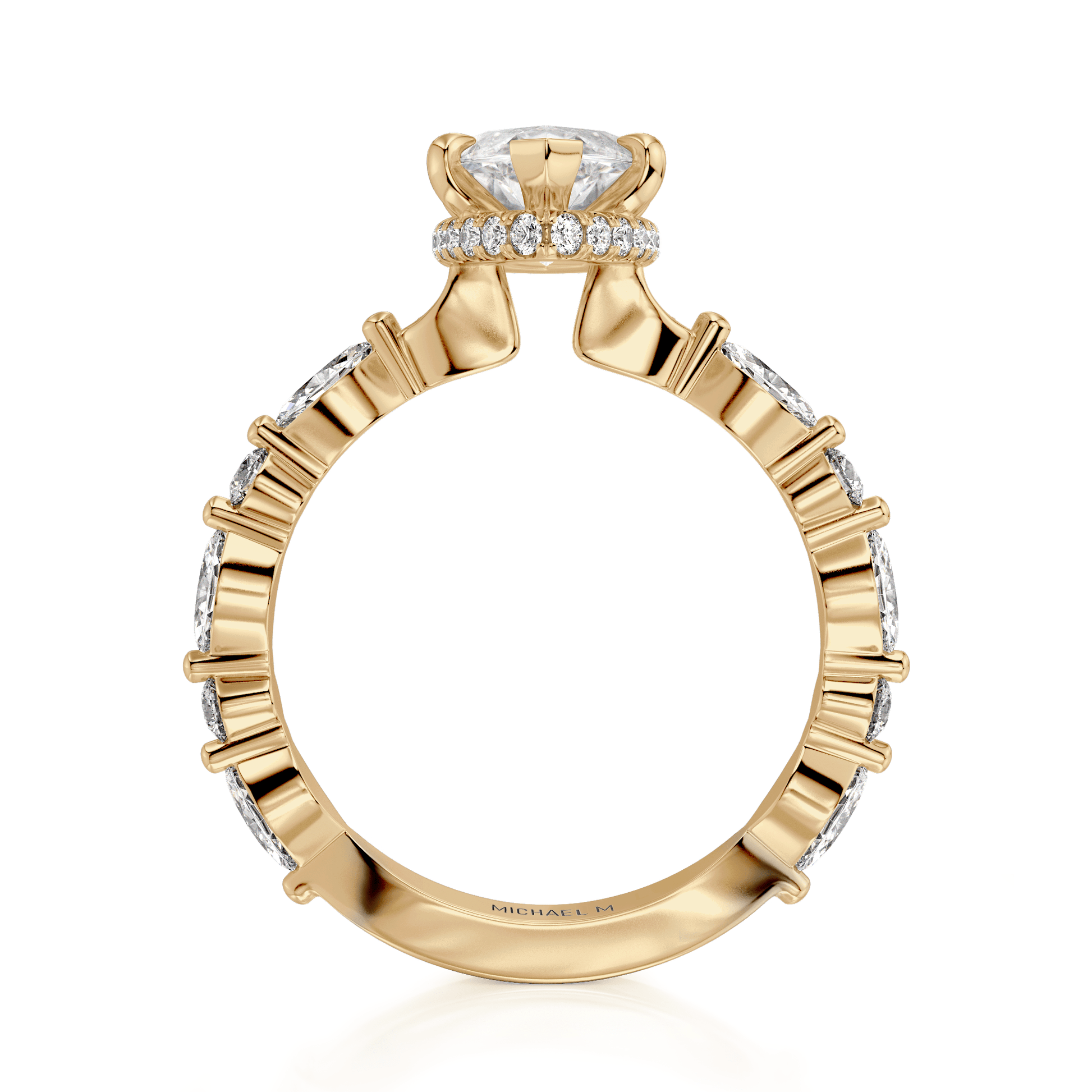 MICHAEL M Engagement Rings Montage R802-3 Marquise