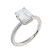 MICHAEL M Engagement Rings Platinum CROWN R715-2 Emerald R715-2EMP