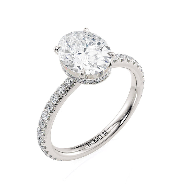 MICHAEL M Engagement Rings Platinum Crown R715-2 Oval R715-2P