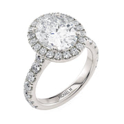 MICHAEL M Engagement Rings Platinum Europa R320L-3-OV R320L-3-OV-PT