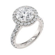MICHAEL M Engagement Rings Platinum Europa R320L-3 Round R320L-3P