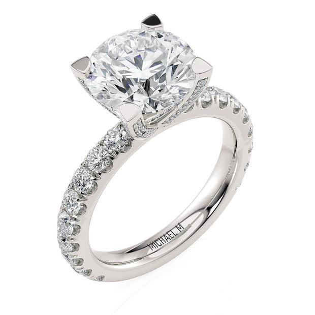 MICHAEL M Engagement Rings Platinum Europa R371L-3 R371L-3P