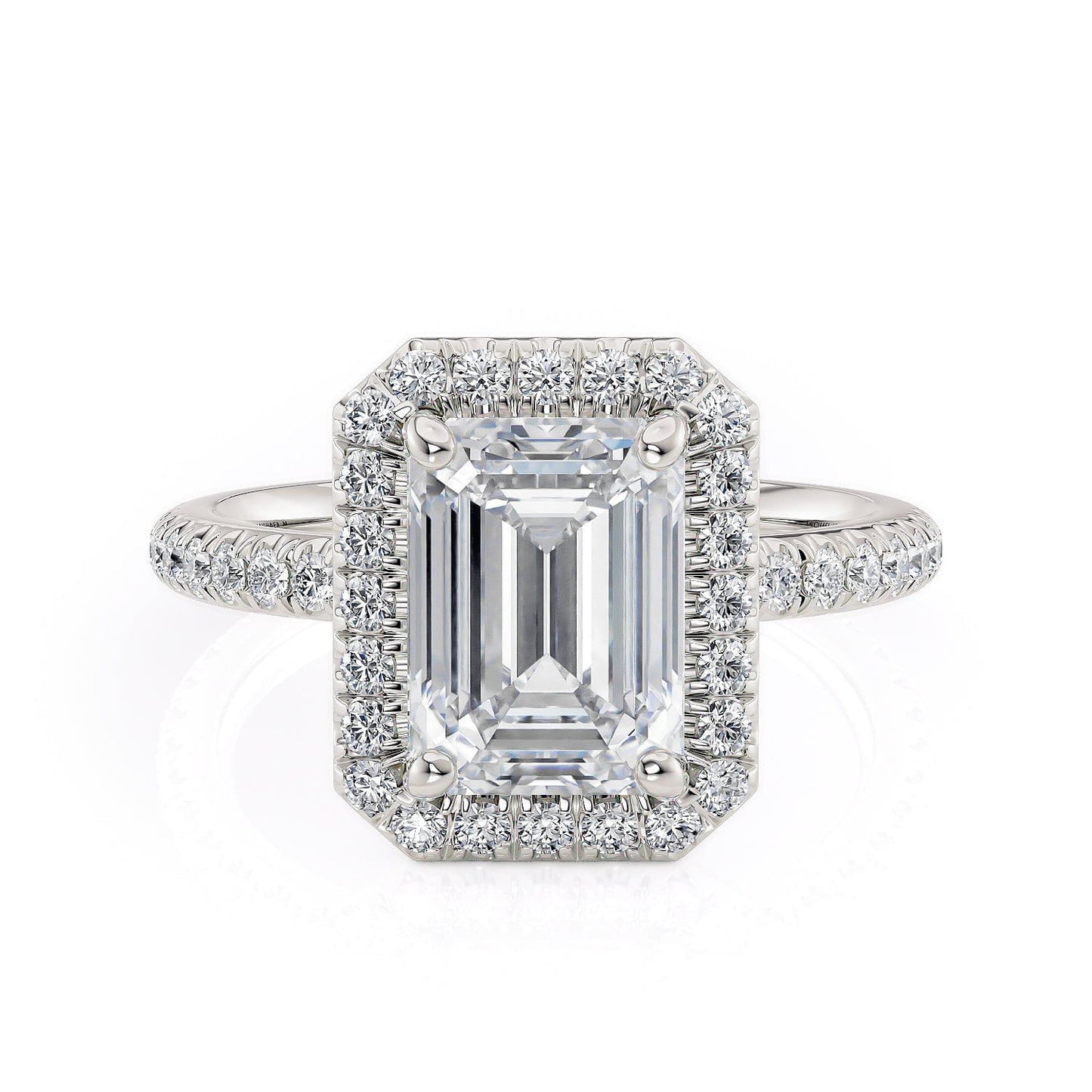 MICHAEL M Engagement Rings Platinum Europa R777-3 Emerald