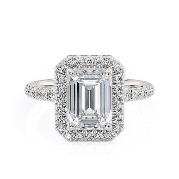 MICHAEL M Engagement Rings Platinum Europa R777-3 Emerald