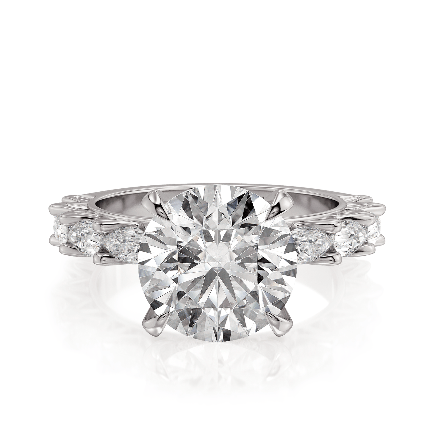 MICHAEL M Engagement Rings Platinum Meksian R905-3 Round