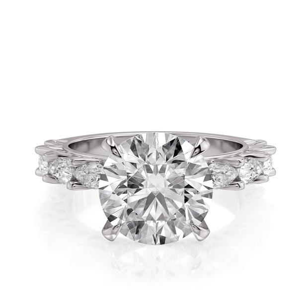 MICHAEL M Engagement Rings Platinum Meksian R905-3 Round
