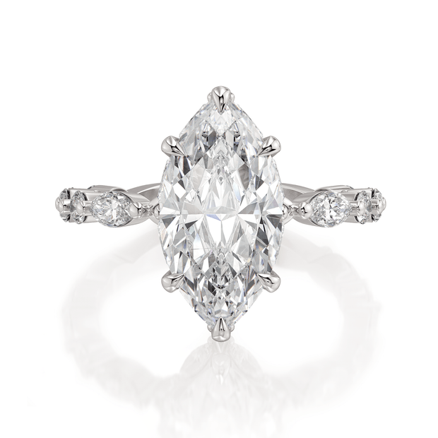 MICHAEL M Engagement Rings Platinum Monarch R831-3 Marquise