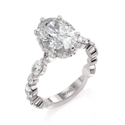MICHAEL M Engagement Rings Platinum Monarch R833-3 Oval