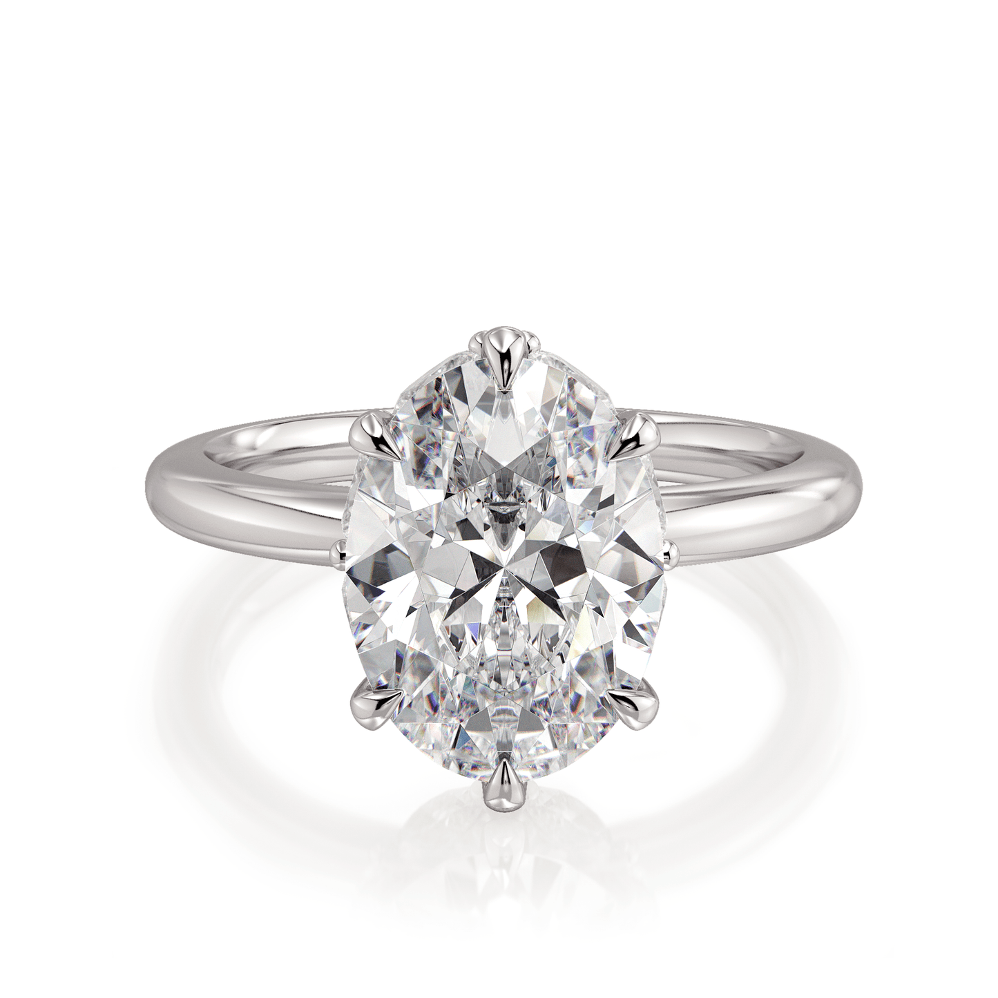 MICHAEL M Engagement Rings Platinum Monarch R834-3 Oval R834-3-OV-PL