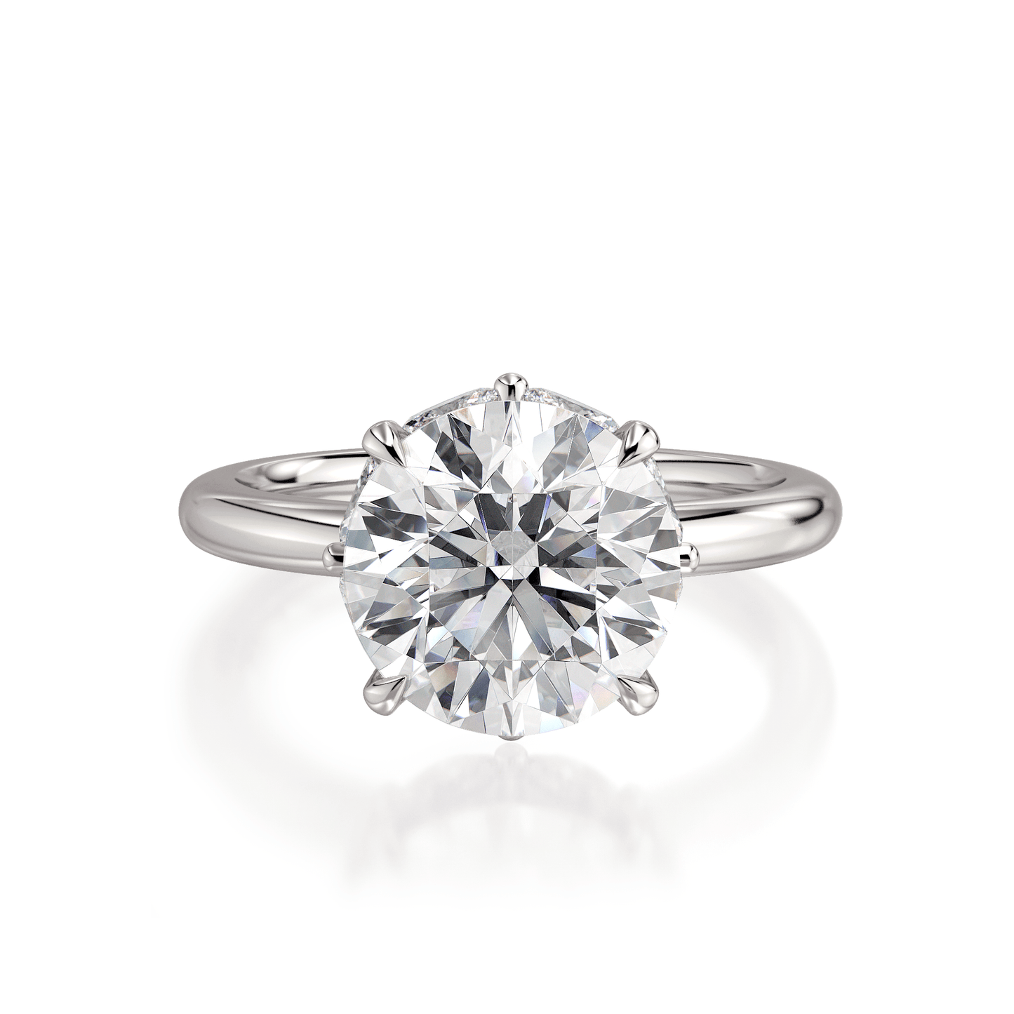 MICHAEL M Engagement Rings Platinum Monarch R836-3 Round R836-3-RD-PL