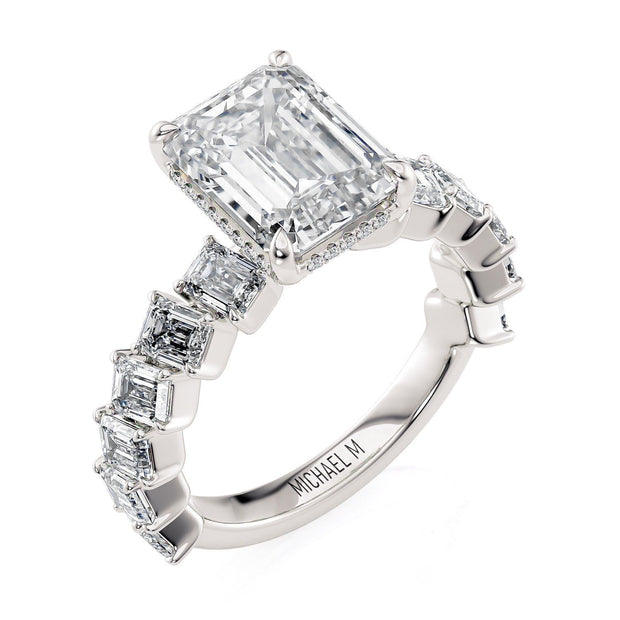 MICHAEL M Engagement Rings Platinum Montage R825-3