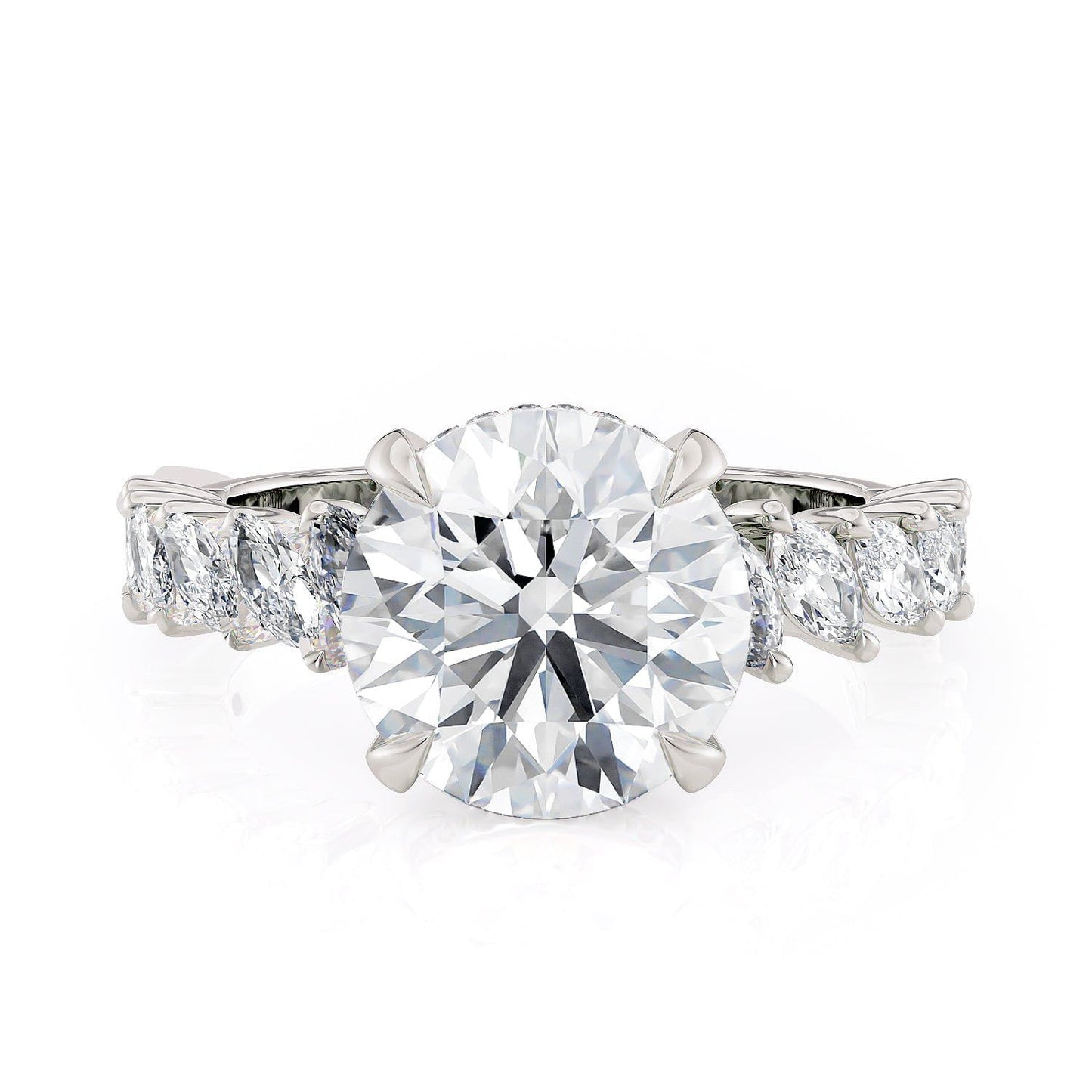 MICHAEL M Engagement Rings Platinum Montage R827-3