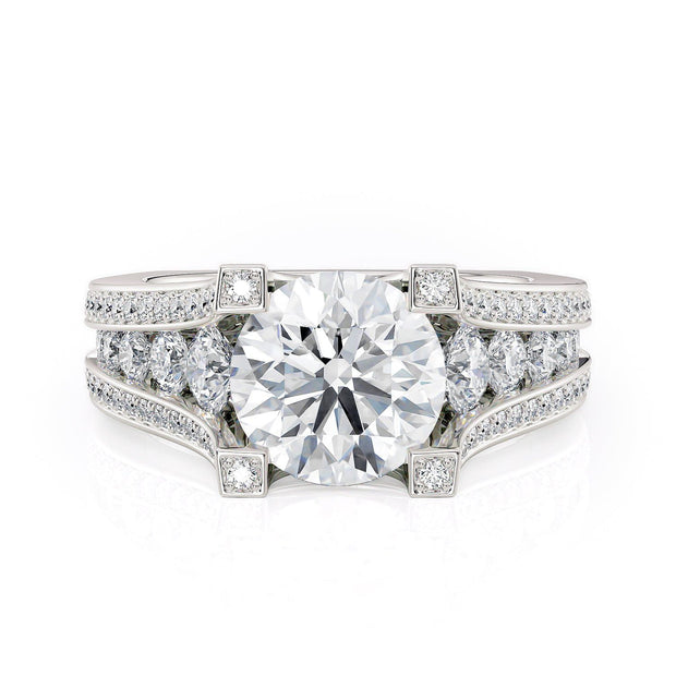 MICHAEL M Engagement Rings Platinum Strada R289-2