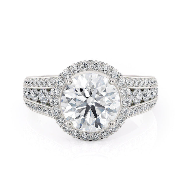 MICHAEL M Engagement Rings Platinum Strada R385-2