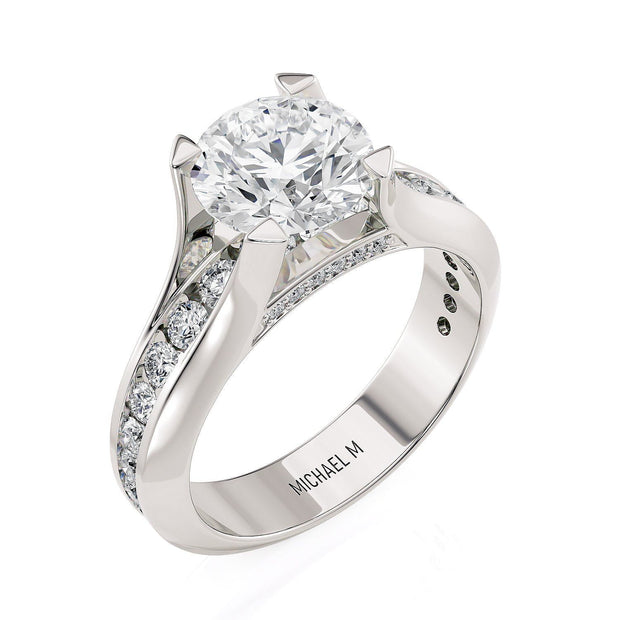 MICHAEL M Engagement Rings Platinum Strada R680-2 R680-2P