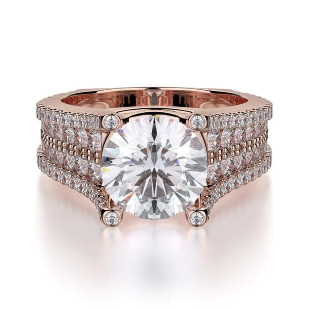 MICHAEL M Engagement Rings Rose Gold Strada R455-2 R455-2RG