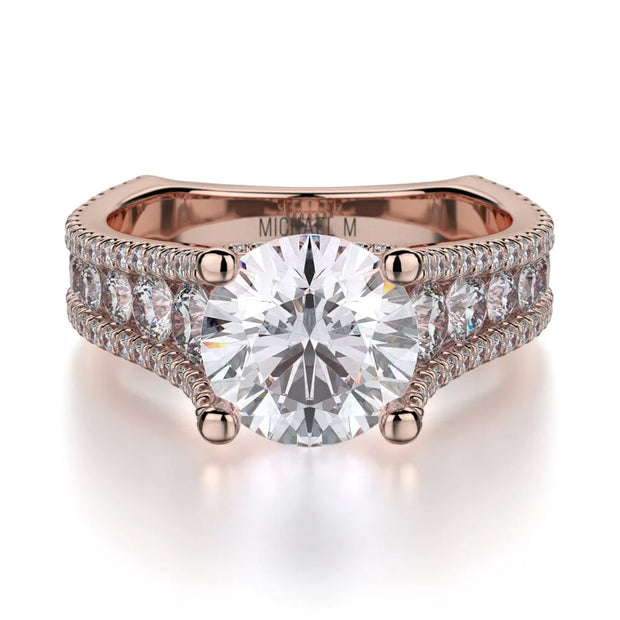 MICHAEL M Engagement Rings Rose Gold Strada R480-2 R480-2RG