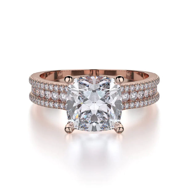 MICHAEL M Engagement Rings Rose Gold Strada R671-2 R671-2RG