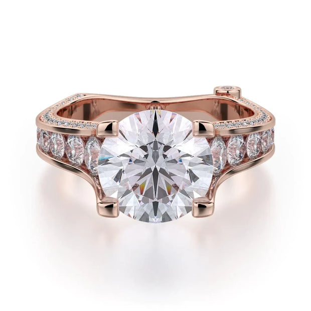 MICHAEL M Engagement Rings Rose Gold Strada R675-2 R675-2RG