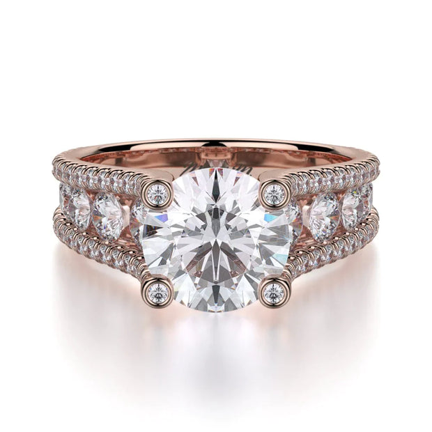 MICHAEL M Engagement Rings Rose Gold Strada R679-2 R679-2RG