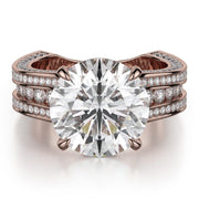 MICHAEL M Engagement Rings Rose Gold Strada R752-3 R752-3RG