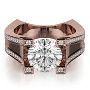MICHAEL M Engagement Rings Rose Gold Strada R757-2 R757-2RG