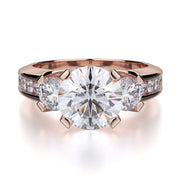 MICHAEL M Engagement Rings Rose Gold Trinity R422-2 R422-2RG