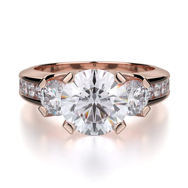 MICHAEL M Engagement Rings Rose Gold Trinity R422-2 R422-2RG