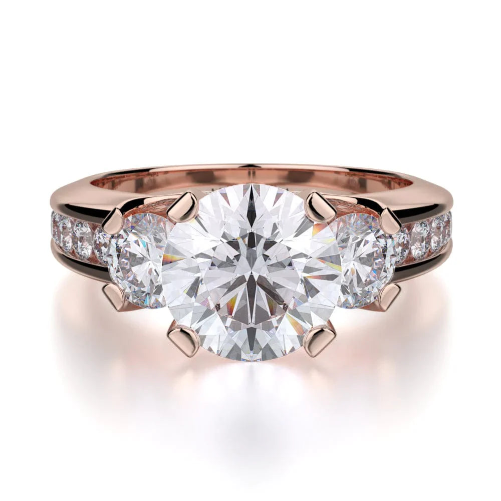 MICHAEL M Engagement Rings Rose Gold Trinity R429-2 R429-2RG