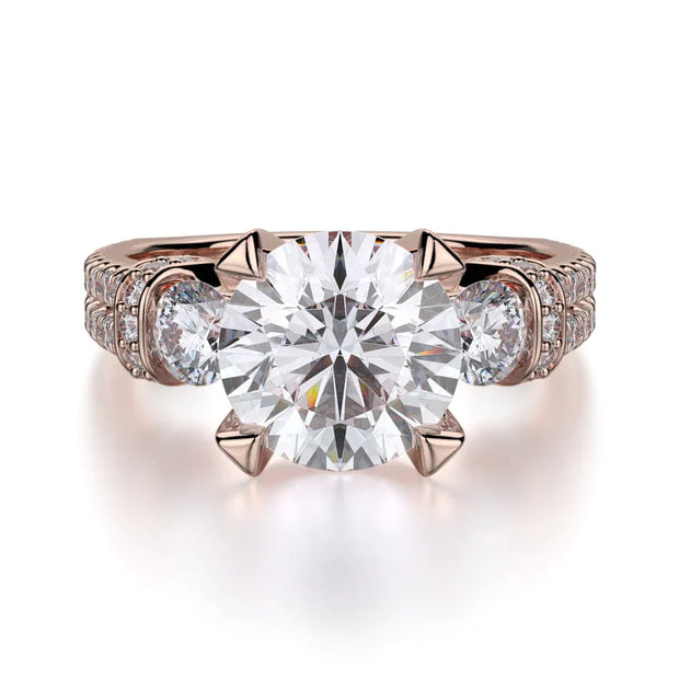 MICHAEL M Engagement Rings Rose Gold Trinity R475-2 R475-2RG