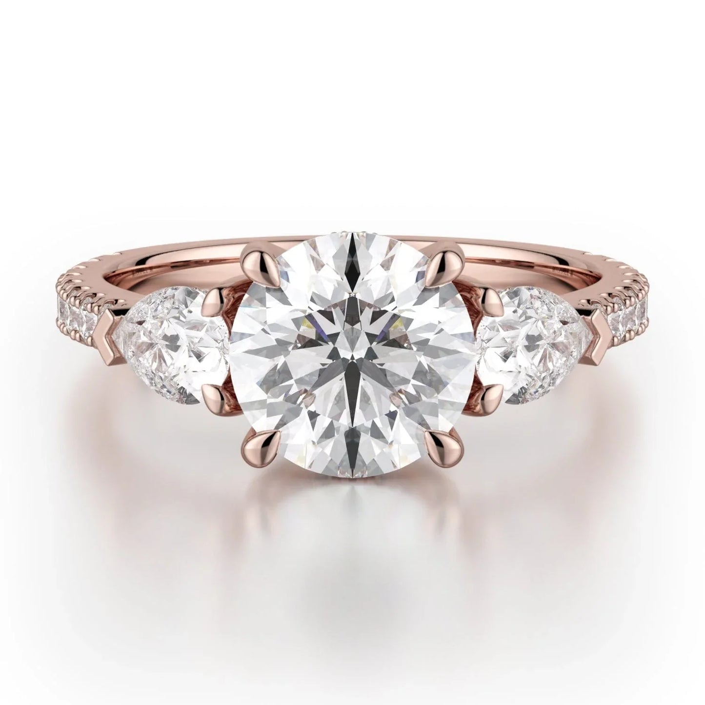 MICHAEL M Engagement Rings Rose Gold Trinity R758-2 R758-2RG