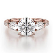 MICHAEL M Engagement Rings Rose Gold Trinity R758-2 R758-2RG