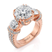 MICHAEL M Engagement Rings Rose Gold Trinity R770-3