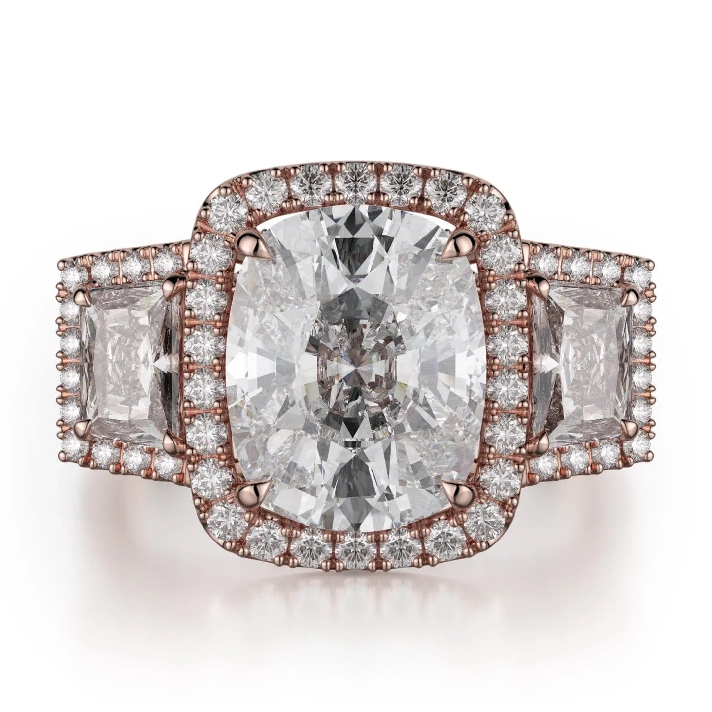 MICHAEL M Engagement Rings Rose Gold Trinity R775-3