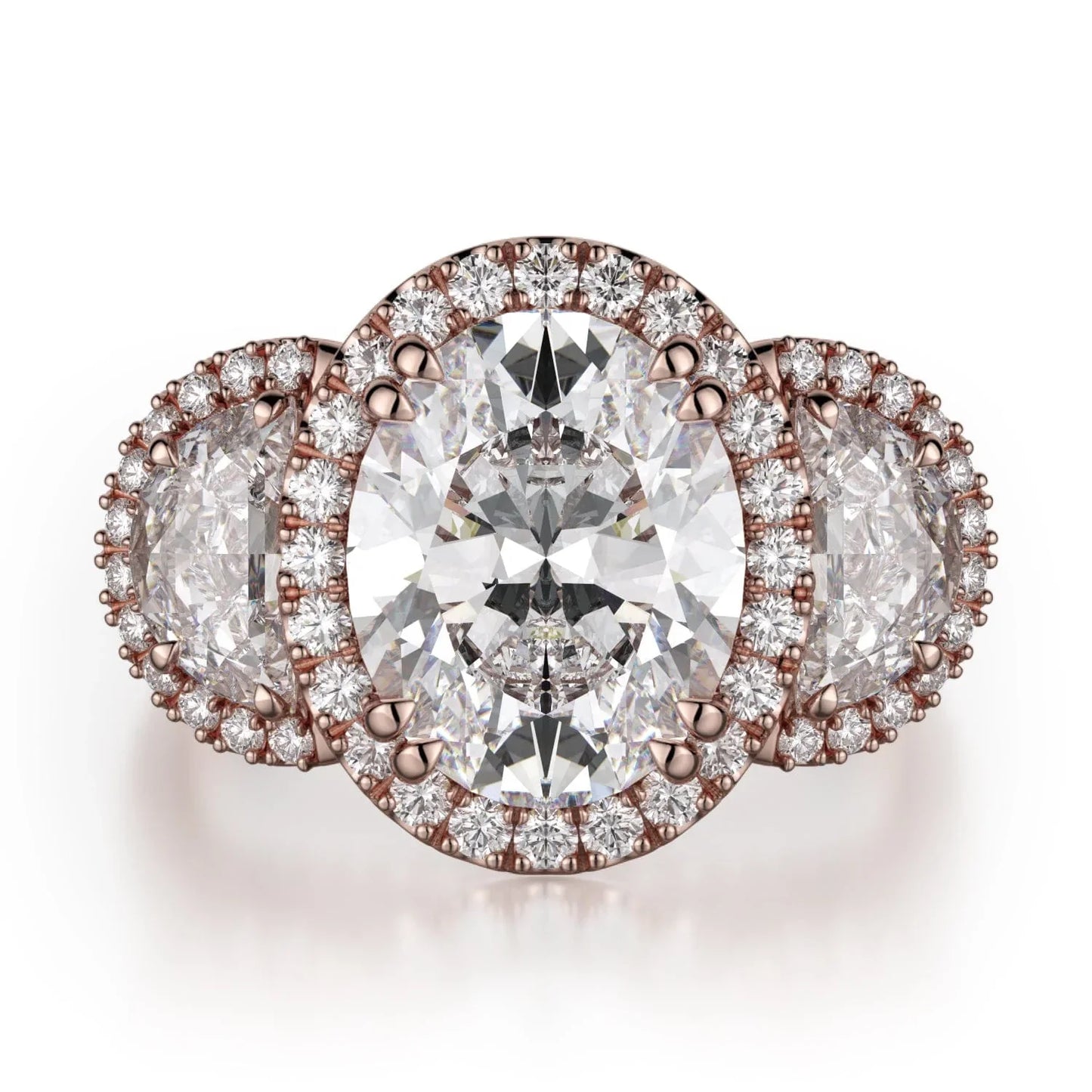 MICHAEL M Engagement Rings Rose Gold Trinity R776-4