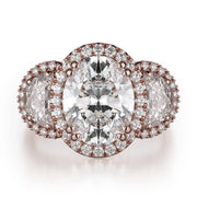 MICHAEL M Engagement Rings Rose Gold Trinity R776-4