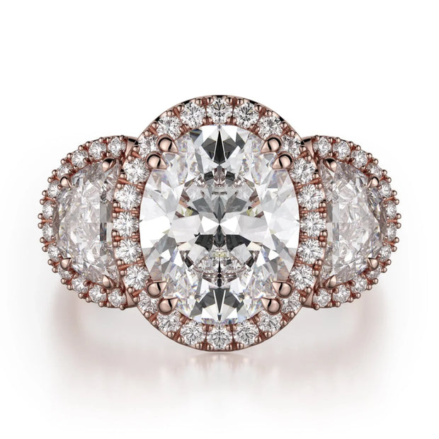 MICHAEL M Engagement Rings Rose Gold Trinity R776-4