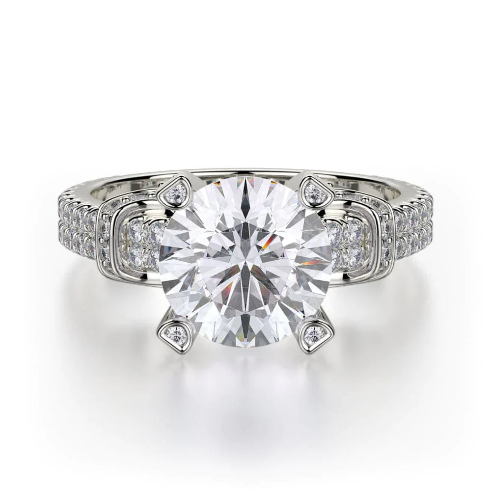 MICHAEL M Engagement Rings White Gold Europa R674-2 R674-2WG