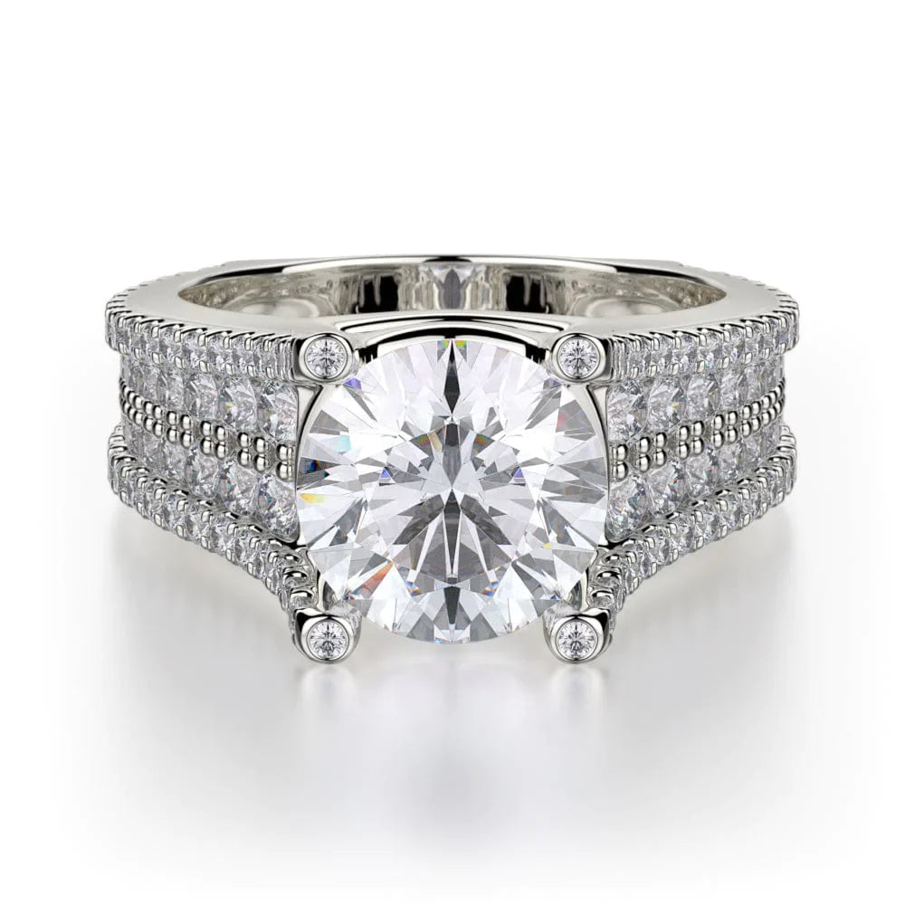 MICHAEL M Engagement Rings White Gold Strada R455-2 R455-2WG