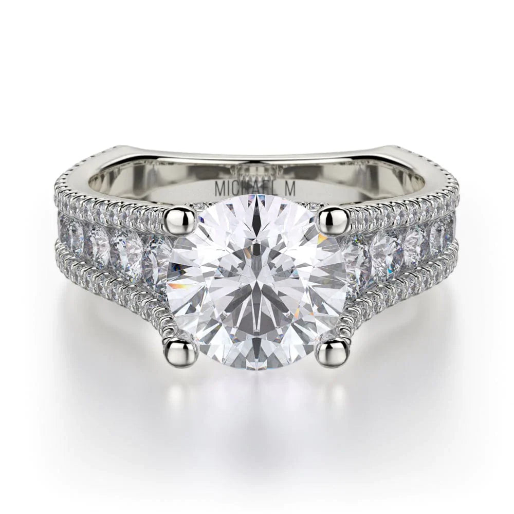 MICHAEL M Engagement Rings White Gold Strada R480-2 R480-2WG