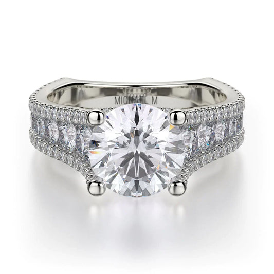 MICHAEL M Engagement Rings White Gold Strada R480-2 R480-2WG