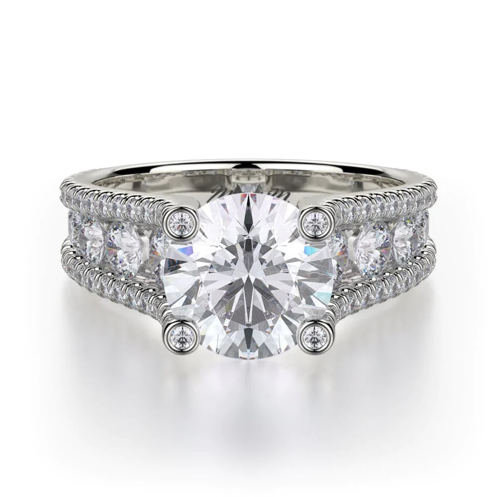 MICHAEL M Engagement Rings White Gold Strada R679-2 R679-2WG