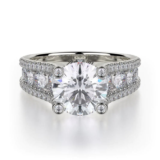 MICHAEL M Engagement Rings White Gold Strada R679-2 R679-2WG
