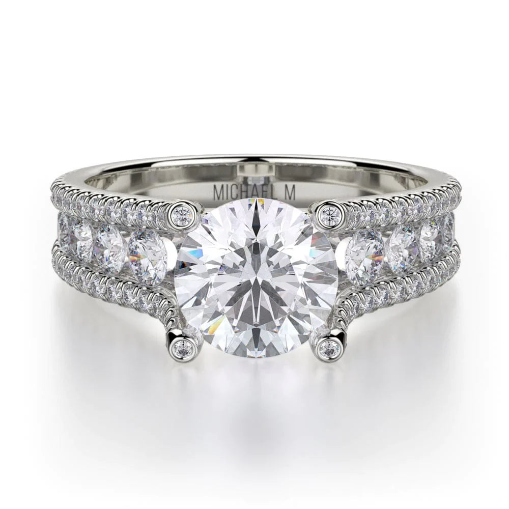 MICHAEL M Engagement Rings White Gold Strada R679S-1.5 R679S-1.5WG