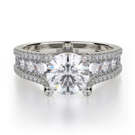 MICHAEL M Engagement Rings White Gold Strada R679S-1.5 R679S-1.5WG