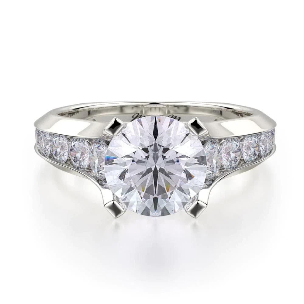 MICHAEL M Engagement Rings White Gold Strada R687-2 R687-2WG